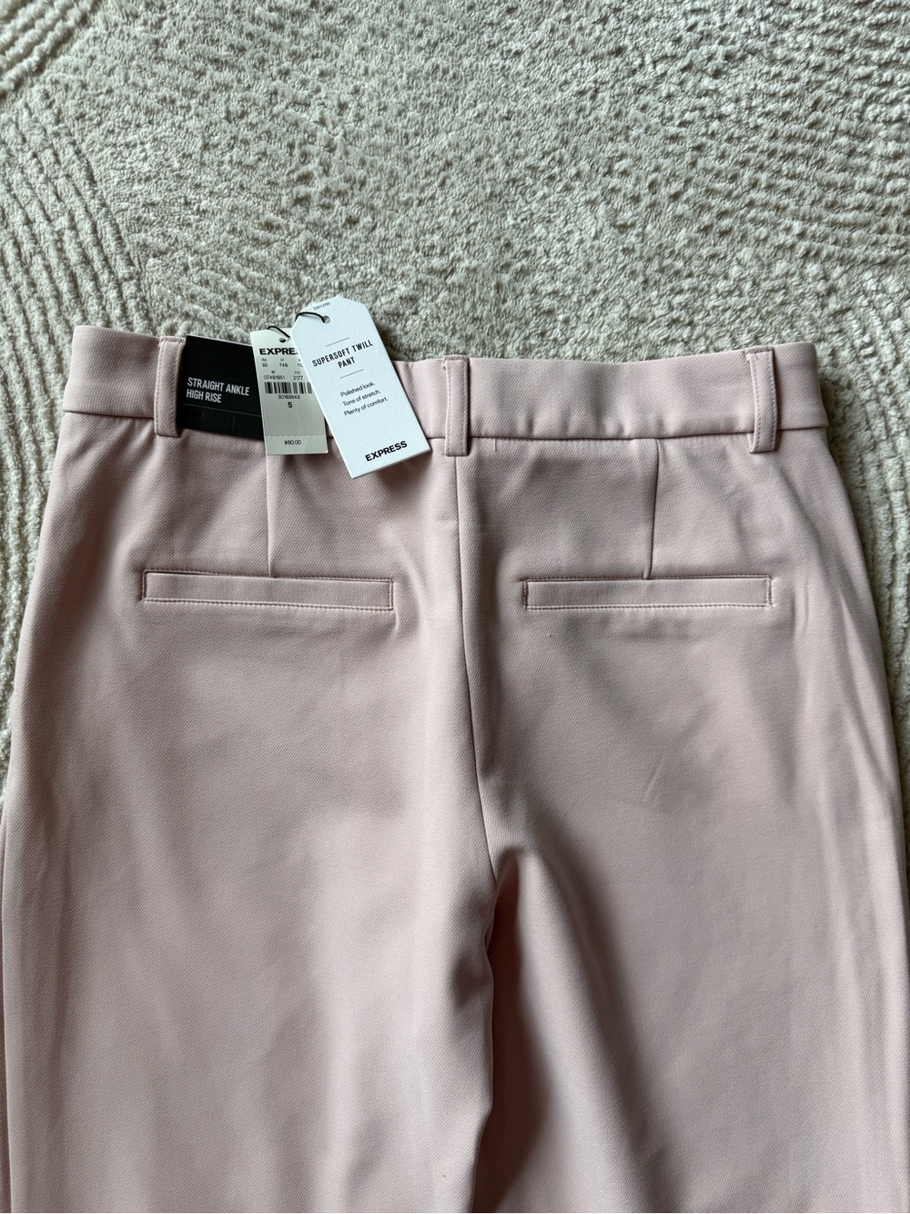 Express Straight Ankle High Rise Dress Pants in Light Pink - Size: Small NWT - Picture 10 of 14